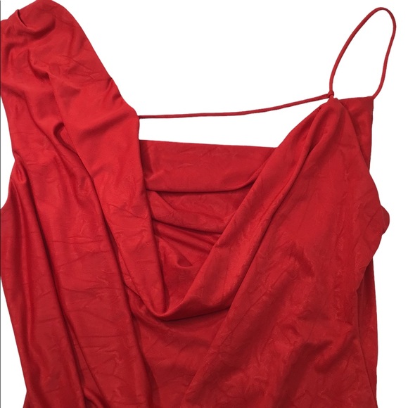 ASTR - ASYMMETRICAL BODYSUIT Salsa (color) - NWOT Size M - Picture 5 of 16